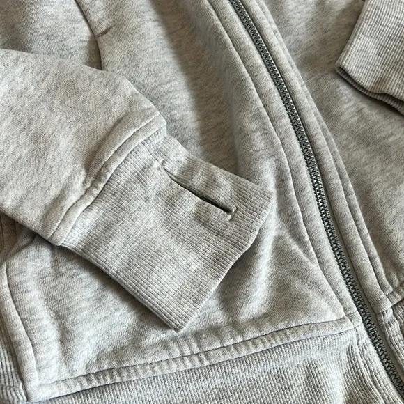 Lululemon Scuba Full-Zip Hoodie Size 6 Heathered Light Grey - Picture 8 of 8